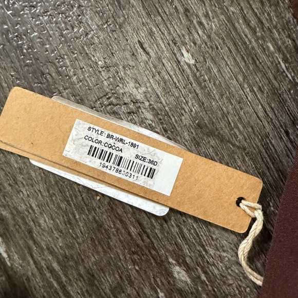 SKIMS Cocoa Plunge Wireless Bra Brown 36D - Picture 4 of 6